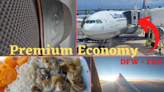 Lufthansa PREMIUM Economy  Flight Review  Airbus A330  DFWFRA [upl. by Kosey748]