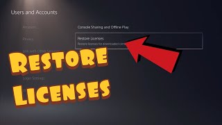 How To Restore Licenses On PS5 [upl. by Dnomrej]