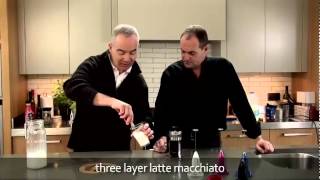 aerolatte  milk frother makes three layer caffè latte macchiato [upl. by Rodd]