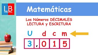 Los Números DECIMALES LECTURA y ESCRITURA ✔👩‍🏫 PRIMARIA [upl. by Miki]