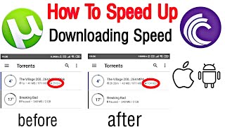 How To Fix Slow Downloading Speed In UtorrentBitTorrent On Android iOS  Increase downloading Speed [upl. by Nosylla532]