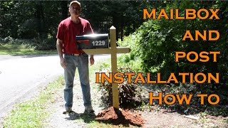 Mailbox and Post Installation 4X4 Treated Post [upl. by Aekal]