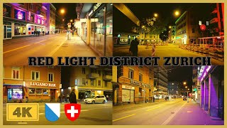 Night Walk In The RedLight District Zurich Switzerland  Langstraße Zurich  Zurich Soft Lockdown [upl. by Oiznun925]