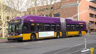 Trolleybuses Trackless Trolley in Seattle Washington United States 2021 [upl. by Kcitrap665]