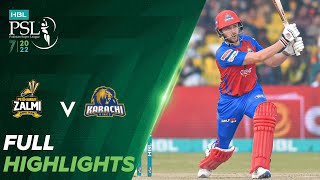 Full Highlights  Peshawar Zalmi vs Karachi Kings  Match 19  HBL PSL 7  ML2T [upl. by Atinehc]