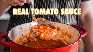 Proper Tomato Sauce Using Fresh Tomatoes 3 ingredients [upl. by Eiddam414]