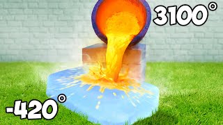 Molten Lava Vs Giant Ice Block Experiment [upl. by Diarmid]