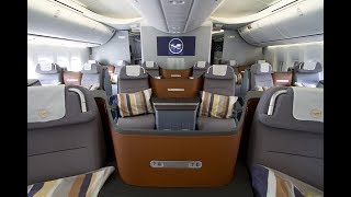 THE LUFTHANSA BUSINESS EXPERIENCE  WASHINGTONFRANKFURT  B747 [upl. by Mcclain37]