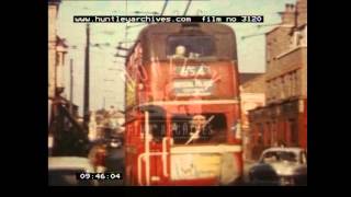 Trolleybuses 1950s  Film 3120 [upl. by Robinet]