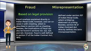 What is Difference Between Fraud amp Misrepresentation [upl. by Lehcem]