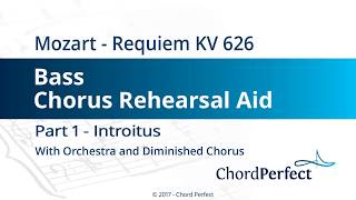 Mozarts Requiem Part 1  Introitus  Bass Chorus Rehearsal Aid [upl. by Allicsirp]