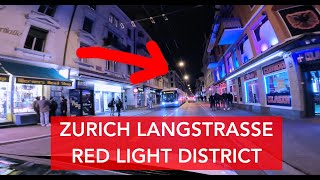 Driving in Langstrasse Zurichs Red Light District [upl. by Lightfoot]