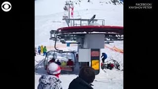 Georgia Ski Lift Failure Sends People Flying Into Air At Least 10 Injured [upl. by Ahidam]