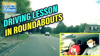 DRIVING LESSON CAR IN ROUNDABOUTS Giving Driving Lesson In Roundabouts [upl. by Rowney400]