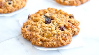 Chewy Oatmeal Raisin Cookies Recipe [upl. by Nuajed734]