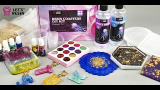 LETS RESIN Resin Starter Kits Resin Crafts Tutorial for Beginner [upl. by Kinimod]