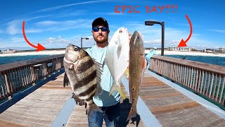 Fishing the NEW Alabama Gulf State Park PIER [upl. by Cheadle]