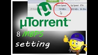 U torrent fastest 8 mbps setting in 2017 [upl. by Maddalena]