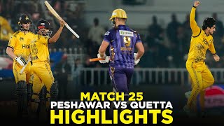 PSL 9  Full Highlights  Peshawar Zalmi vs Quetta Gladiators  Match 25  M2A1A [upl. by Aynas]