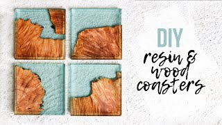 DIY Epoxy Resin amp Wood Coasters  How To [upl. by Tildie81]