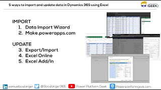 5 ways to import and update data in Dynamics 365 using Excel [upl. by Macdougall]