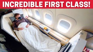 LUXURIOUS Lufthansa 747 FIRST CLASS Incredible Experience [upl. by Aldus]