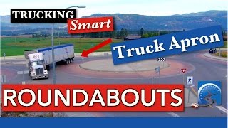 How to Turn a Tractor Trailer at Roundabouts amp Turning Lanes [upl. by Hares]