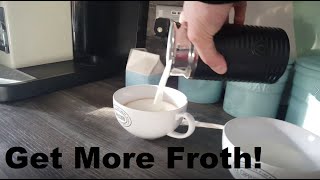 How to Get More Froth from Your Nespresso Coffee Aeroccino  Nespresso tips and help [upl. by Immanuel]