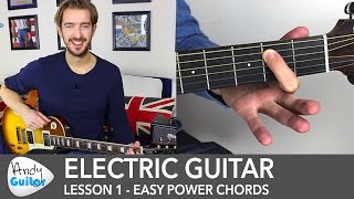 Electric Guitar Lesson 1  Rock Guitar Lessons for Beginners [upl. by Audun99]