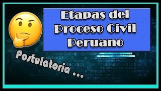 Etapas del PROCESO CIVIL PERUANO  Derecho PERU [upl. by Marissa]