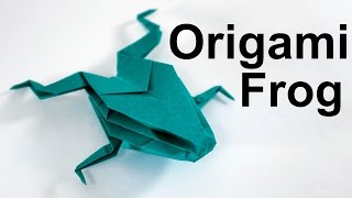 Origami Frog Tutorial Traditional [upl. by Nyved]