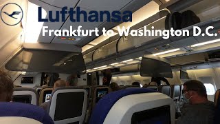 The Lufthansa Experience Airbus A340300 Economy from Frankfurt to Washington DC [upl. by Witty]