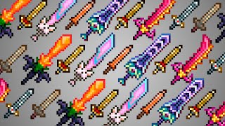 How to craft EVERY SWORD in Terraria [upl. by Notgnillew]