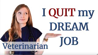 I QUIT my DREAM JOB as a Veterinarian  BellaVet [upl. by Anilem]