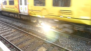 Merseyrail 507 009 making arcs at Birkdale station [upl. by Ainit]