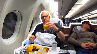 Lufthansa A340 Business Class Review CHEAP BUSINESS CLASS UPGRADE [upl. by Ortiz]