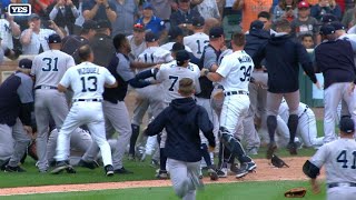 Yankees and Tigers heated altercation [upl. by Nivled]