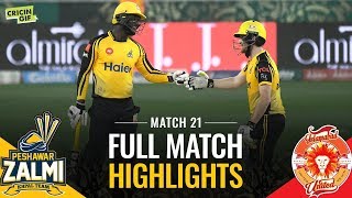 PSL 2019 Match 21 Peshawar Zalmi v Islamabad United  PEL Full Match Highlights [upl. by Doughty856]