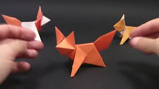 Origami FOX  Yakomoga Origami easy tutorial [upl. by Llemor516]